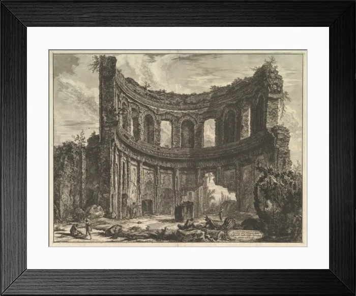 Framed Print : Avanzi del Tempio detto di Apollo nella Villa Adriana vicino a Tivoli (Hadrians Villa Framed Print : Avanzi del Tempio detto di Apollo nella Villa Adriana vicino a Tivoli (Hadrians Villa