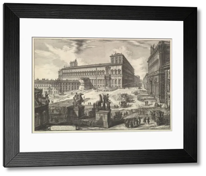 Framed Print : View of the Piazza di monte Cavallo, from Vedute di Roma (Roman Views), ca. 1773 Framed Print : View of the Piazza di monte Cavallo, from Vedute di Roma (Roman Views), ca. 1773