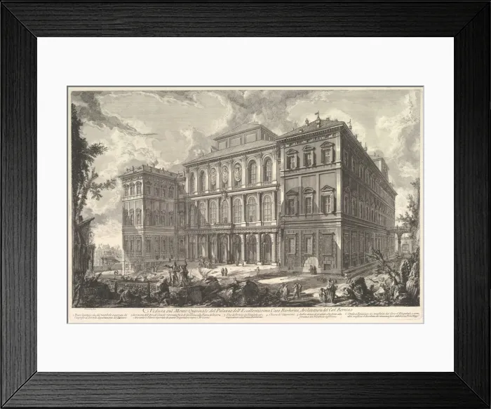 Framed Print : View of the palace of the illustrious Barberini family on the Quirinal Hill, desi... ca Framed Print : View of the palace of the illustrious Barberini family on the Quirinal Hill, desi... ca