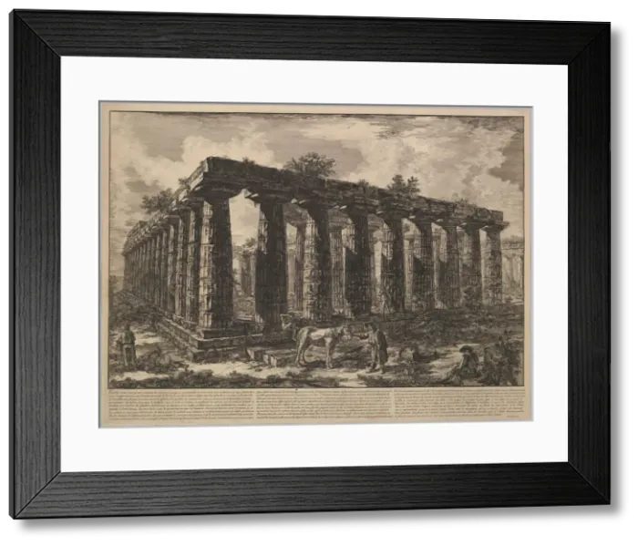 Framed Print : View showing the remains of a large enclosure of columns Framed Print : View showing the remains of a large enclosure of columns