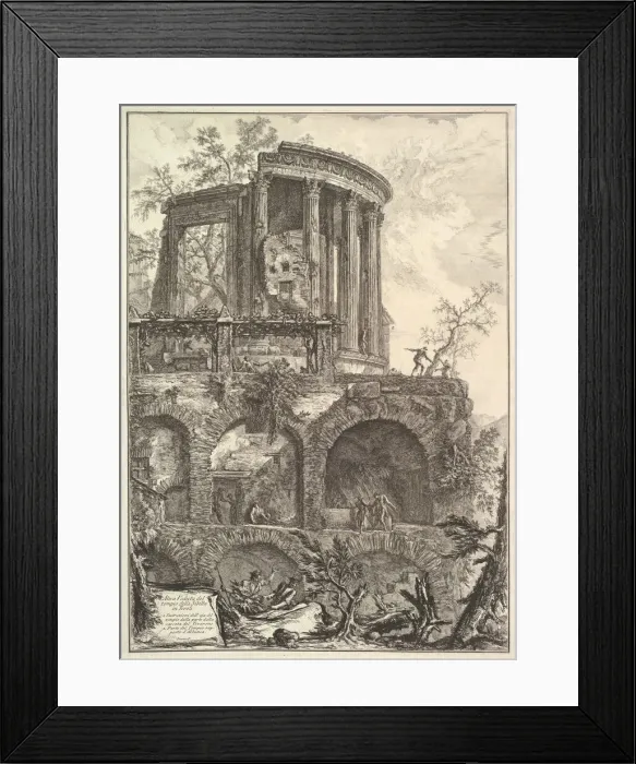 Framed Print : Altra V. del Tempio della Sibilla in Tivoli (Another view of the Temple of the Sib Framed Print : Altra V. del Tempio della Sibilla in Tivoli (Another view of the Temple of the Sib