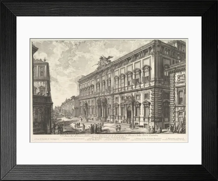 Framed Print : View of the Palazzo della Consulta on the Quirinal housing the Papal Secreteriat, f Framed Print : View of the Palazzo della Consulta on the Quirinal housing the Papal Secreteriat, f