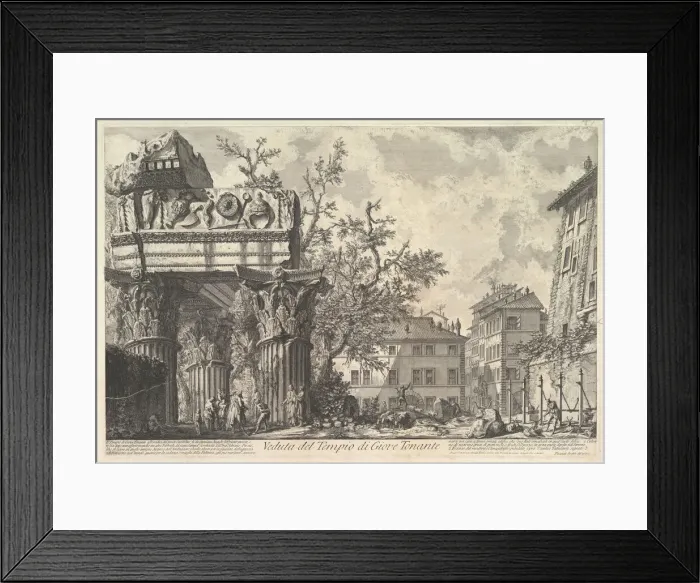 Framed Print : The Temple of Vespian (Veduta del Tempio di giove Tonante), ca. 1756 Framed Print : The Temple of Vespian (Veduta del Tempio di giove Tonante), ca. 1756