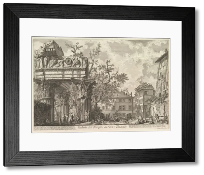 Framed Print : The Temple of Vespasian and Titus (Veduta del Tempio di Giove Tonante), ca. 1756 Framed Print : The Temple of Vespasian and Titus (Veduta del Tempio di Giove Tonante), ca. 1756