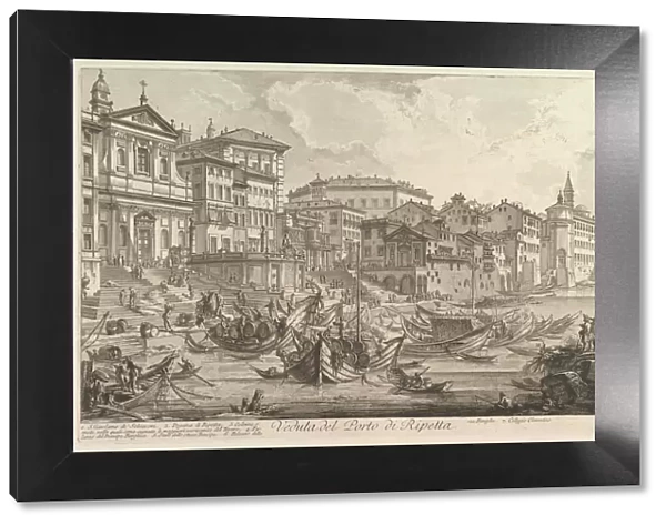 The smaller harbor, called the Porto di Ripetta (Veduta del Porto di Ripetta), ca. 1753