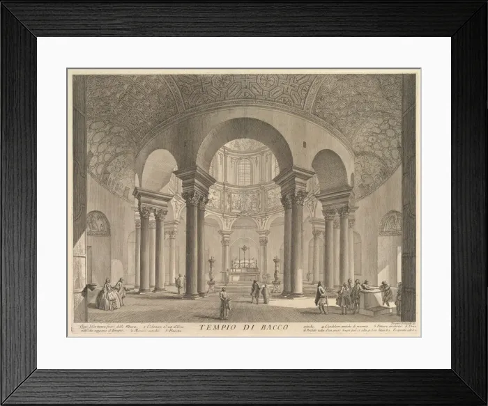Framed Print : S. Constanza (erroneously callled Temple of Bacchus) (Veduta interna del Sepolcro di S Framed Print : S. Constanza (erroneously callled Temple of Bacchus) (Veduta interna del Sepolcro di S
