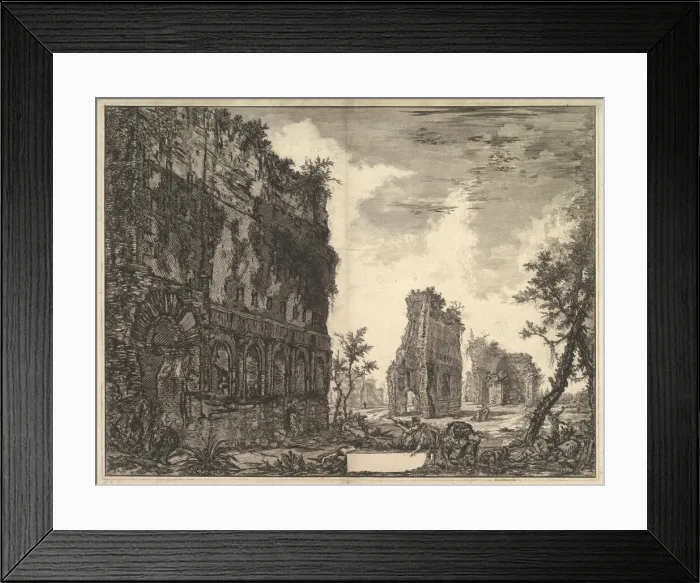 Framed Print : Hadrians Villa: The Piazza d Oro (Piazza of Gold) (Veduta degli Avanzi della Circonfe Framed Print : Hadrians Villa: The Piazza d Oro (Piazza of Gold) (Veduta degli Avanzi della Circonfe