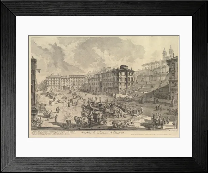 Framed Print : The Piazza di Spagna (Veduta di Piazza di Spagna), ca. 1750 Framed Print : The Piazza di Spagna (Veduta di Piazza di Spagna), ca. 1750