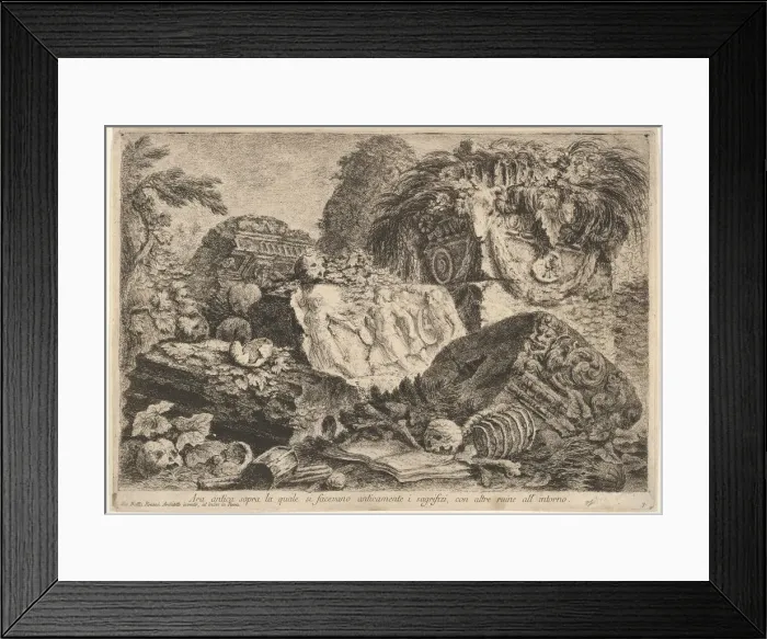 Framed Print : Plate 7: Ancient altar on which sacrifices were performed in antiquity Framed Print : Plate 7: Ancient altar on which sacrifices were performed in antiquity