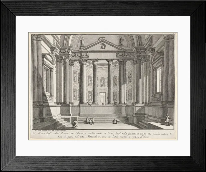 Framed Print : Plate 9: Colonnaded hall according to the custom of the ancient Romans Framed Print : Plate 9: Colonnaded hall according to the custom of the ancient Romans