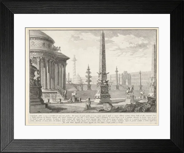 Framed Print : Plate 10: The ancient Capitol ascended by approximately one hundred steps [ Framed Print : Plate 10: The ancient Capitol ascended by approximately one hundred steps [