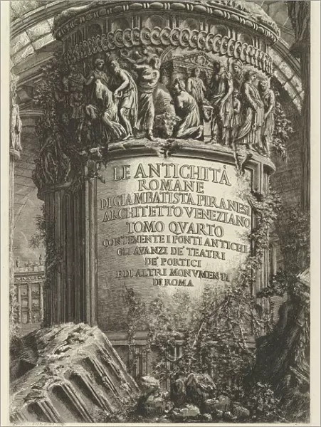 Title page: volume IV, The Antiquities of Rome by Giambatista Piranesi