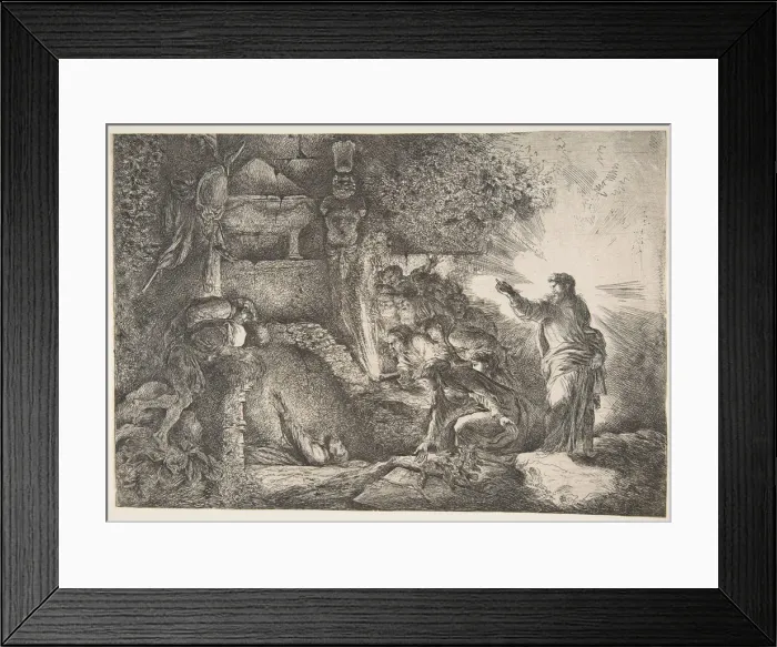 Framed Print : Raising of Lazarus, 1645-1650. Creator: Giovanni Benedetto Castiglione Framed Print : Raising of Lazarus, 1645-1650. Creator: Giovanni Benedetto Castiglione