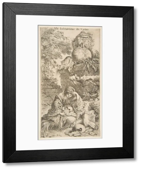 Framed Print : Melencholia, ca. 1645-1646. Creator: Giovanni Benedetto Castiglione Framed Print : Melencholia, ca. 1645-1646. Creator: Giovanni Benedetto Castiglione