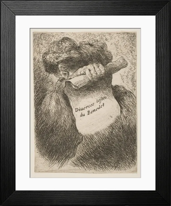 Framed Print : Man holding a scroll in front of his face, from the series of Small Heads in Ori... ca Framed Print : Man holding a scroll in front of his face, from the series of Small Heads in Ori... ca