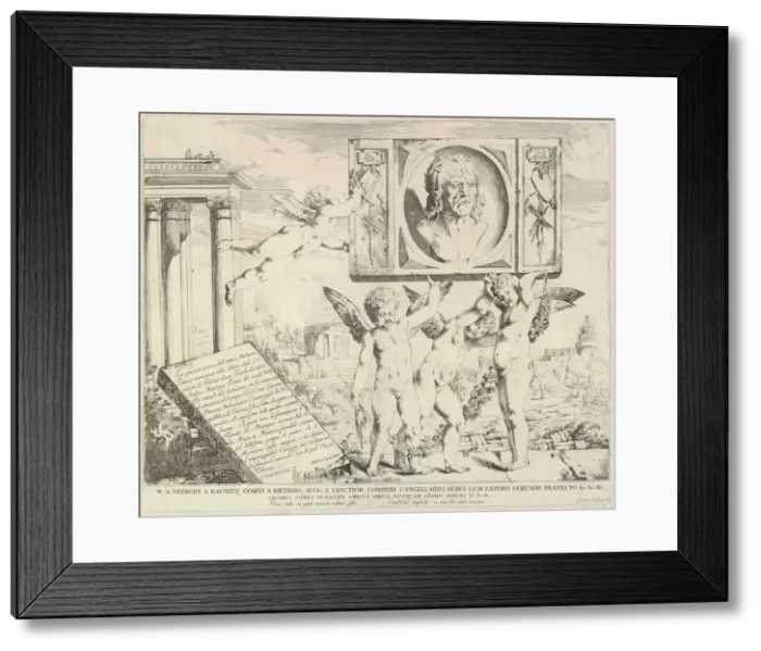 Framed Print : Title page: Homage to Mantegna, from The Story of Saints James Framed Print : Title page: Homage to Mantegna, from The Story of Saints James