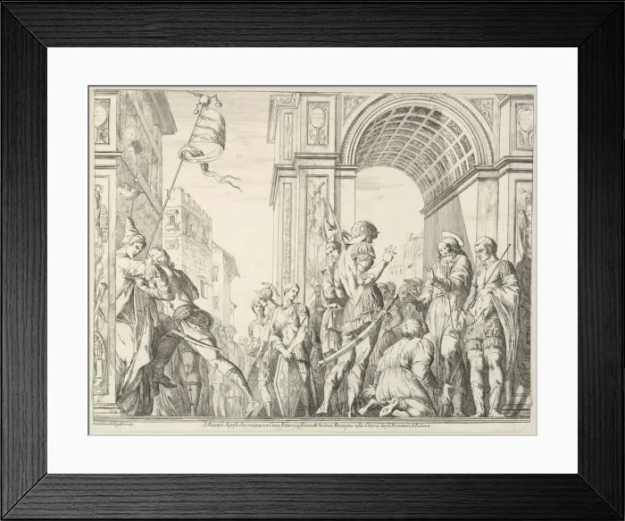 Framed Print : Saint James Cures a Blind Man, from The Story of Saints James Framed Print : Saint James Cures a Blind Man, from The Story of Saints James