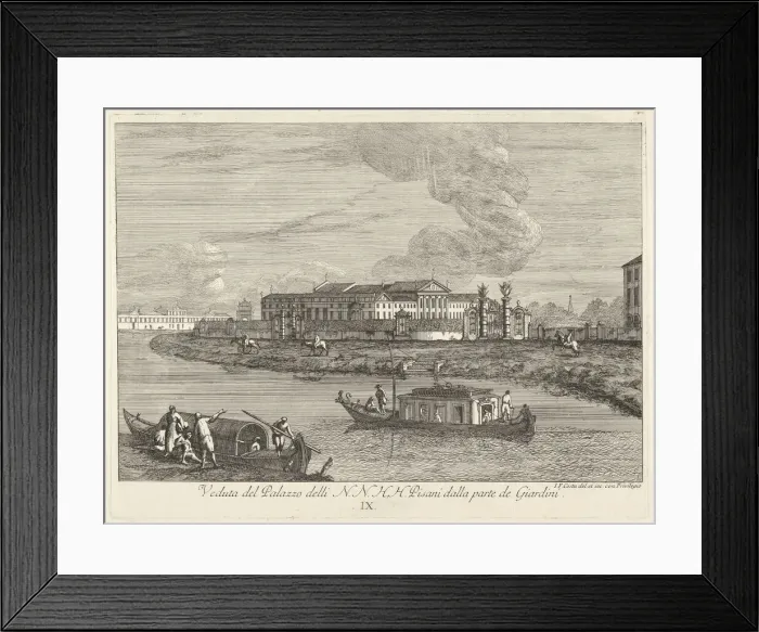 Framed Print : View of the Villa Pisani, 1730-72. Creator: Giovanni Francesco Costa Framed Print : View of the Villa Pisani, 1730-72. Creator: Giovanni Francesco Costa