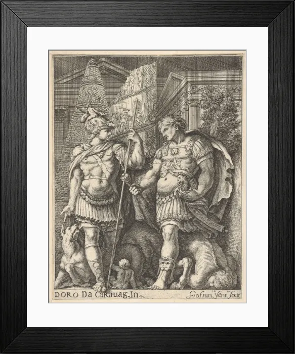 Framed Print : Two Roman Soldiers, 17th century. Creator: Giovanni Francesco Venturini Framed Print : Two Roman Soldiers, 17th century. Creator: Giovanni Francesco Venturini