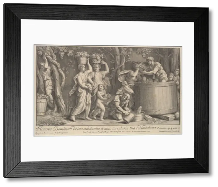 Framed Print : Vintage scene, 1704. Creator: Giovanni Girolamo Frezza Framed Print : Vintage scene, 1704. Creator: Giovanni Girolamo Frezza