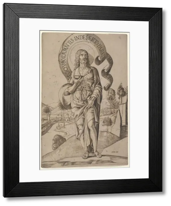 Framed Print : Saint John the Baptist, 1500-1506. Creator: Girolamo Mocetto Framed Print : Saint John the Baptist, 1500-1506. Creator: Girolamo Mocetto