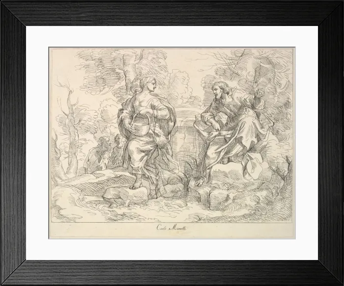 Framed Print : Christ appearing to Mary Magdalen(?), 1740-1802. Creator: Giuseppe Canale Framed Print : Christ appearing to Mary Magdalen(?), 1740-1802. Creator: Giuseppe Canale