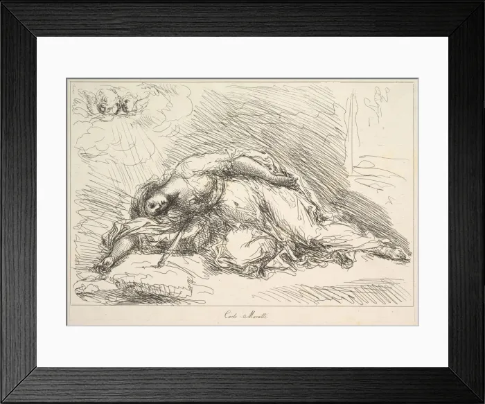 Framed Print : Woman Slain with Sword, 1740-1802. Creator: Giuseppe Canale Framed Print : Woman Slain with Sword, 1740-1802. Creator: Giuseppe Canale