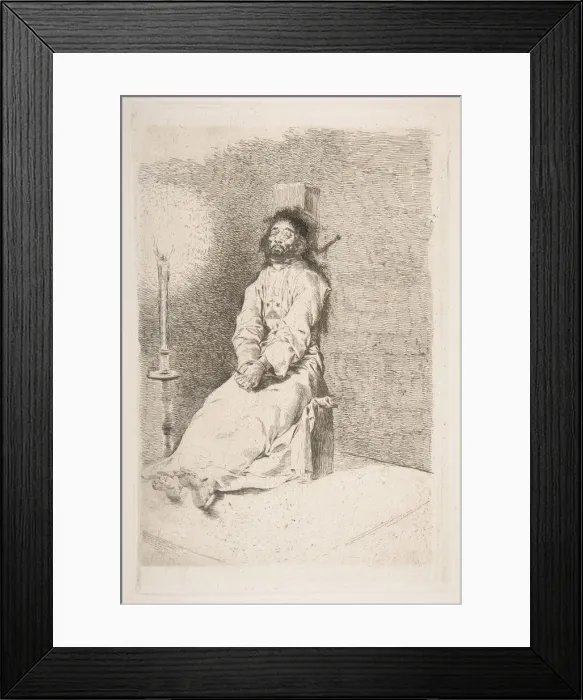 Framed Print : The garroted man (El agarrotado), 1778-80. Creator: Francisco Goya Framed Print : The garroted man (El agarrotado), 1778-80. Creator: Francisco Goya