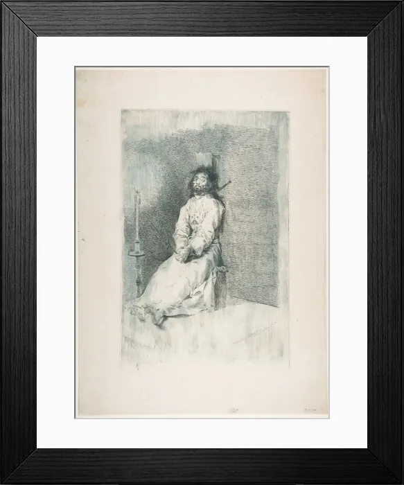 Framed Print : The Garroted Man (El agarrotado), ca. 1778-80. Creator: Francisco Goya Framed Print : The Garroted Man (El agarrotado), ca. 1778-80. Creator: Francisco Goya