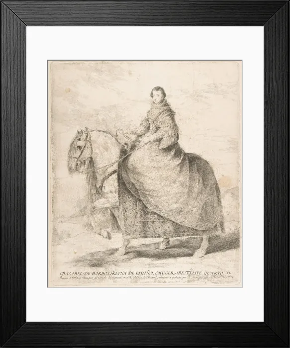Framed Print : Isabel of Bourbon, Queen of Spain and wife of Philip IV (D Framed Print : Isabel of Bourbon, Queen of Spain and wife of Philip IV (D
