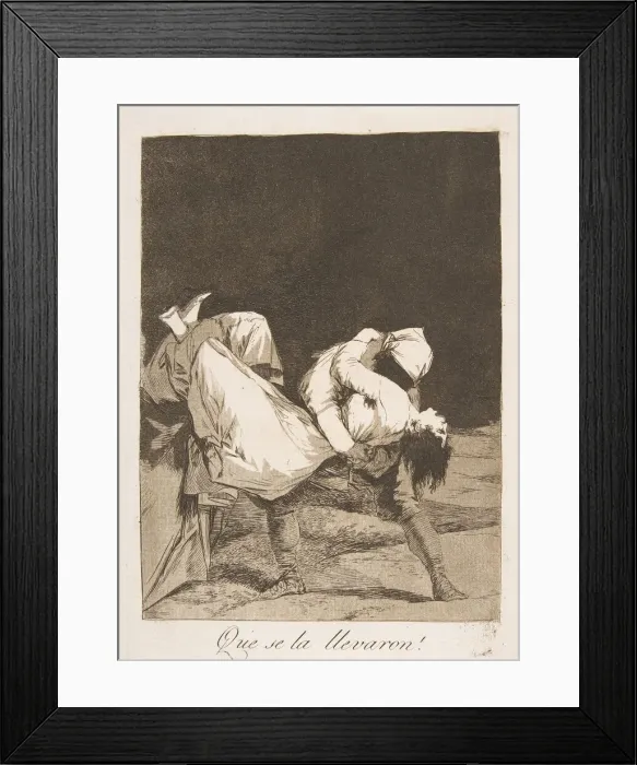 Framed Print : Plate 8 from Los Caprichos : They carried her off! (Que se la llevaron!), 1799 Framed Print : Plate 8 from Los Caprichos : They carried her off! (Que se la llevaron!), 1799