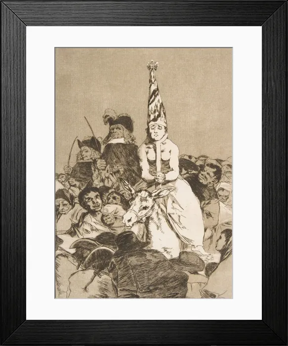 Framed Print : Plate 24 from Los Caprichos : Nothing could be done about It (Nohubo remedio. ), 1799 Framed Print : Plate 24 from Los Caprichos : Nothing could be done about It (Nohubo remedio. ), 1799