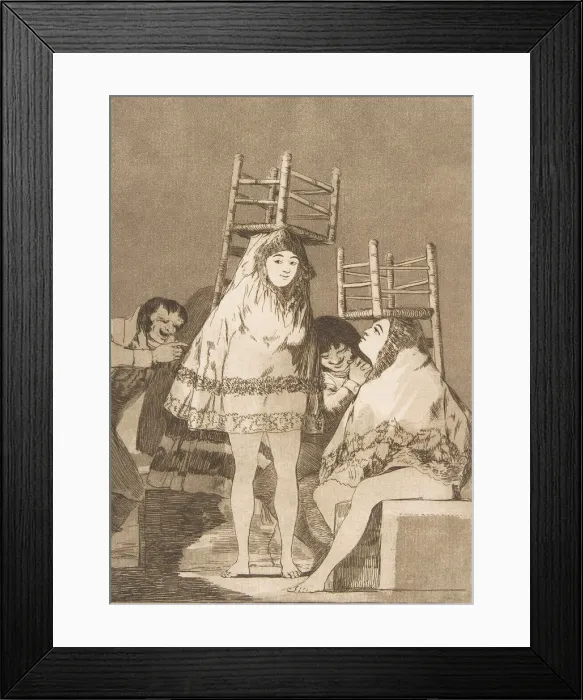 Framed Print : Plate 26 from Los Caprichos : They ve already got a seat (Ya tienen asiento. ), 1799 Framed Print : Plate 26 from Los Caprichos : They ve already got a seat (Ya tienen asiento. ), 1799