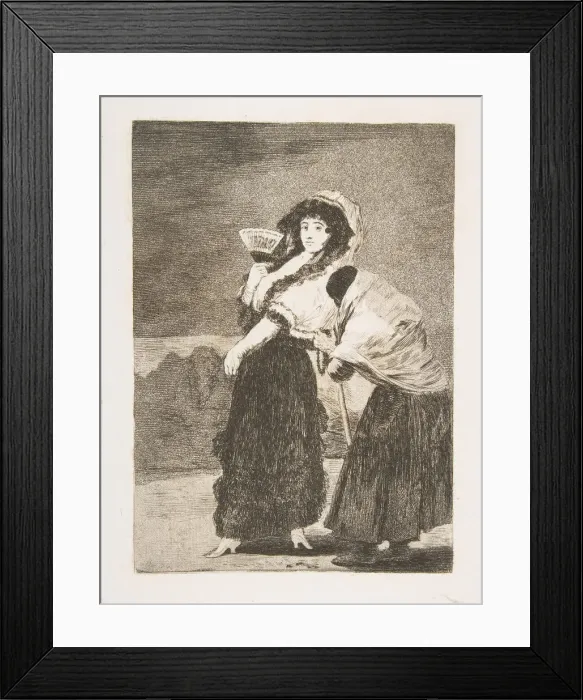 Framed Print : Plate 16 from Los Caprichos : For heavens sake: and it was her mother (Dios la Perdone Framed Print : Plate 16 from Los Caprichos : For heavens sake: and it was her mother (Dios la Perdone