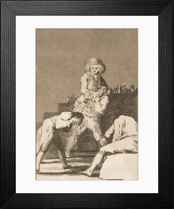 Framed Print : Plate 33 from Los Caprichos : To the Count Palatine (Al Conde Palatino. ), 1799 Framed Print : Plate 33 from Los Caprichos : To the Count Palatine (Al Conde Palatino. ), 1799