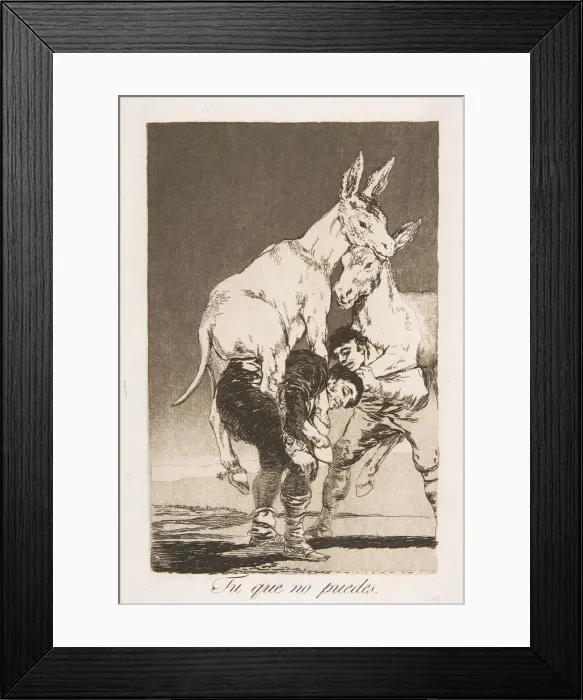 Framed Print : Plate 42 from Los Caprichos : Thou who canst not (Tu que no puedes. ), 1799 Framed Print : Plate 42 from Los Caprichos : Thou who canst not (Tu que no puedes. ), 1799