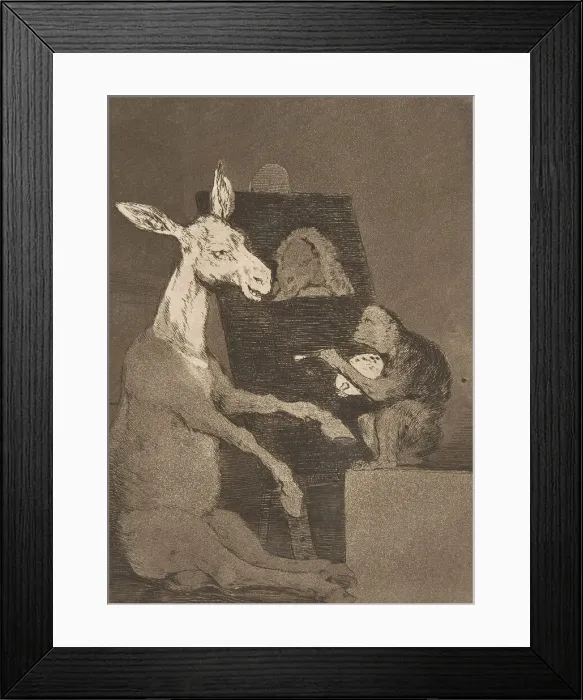 Framed Print : Plate 41 from Los Caprichos : Neither more nor less (Ni mas ni menos. ), 1799 Framed Print : Plate 41 from Los Caprichos : Neither more nor less (Ni mas ni menos. ), 1799