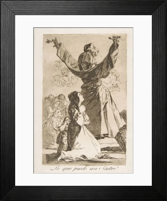 Framed Print : Plate 52 from Los Caprichos : What a tailor can do! (Lo que puede un Sastre!), 1799 Framed Print : Plate 52 from Los Caprichos : What a tailor can do! (Lo que puede un Sastre!), 1799