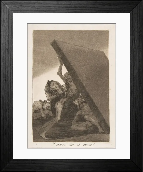Framed Print : Plate 59 from Los Caprichos : And still they don t go! (Y aun no se van!), 1799 Framed Print : Plate 59 from Los Caprichos : And still they don t go! (Y aun no se van!), 1799