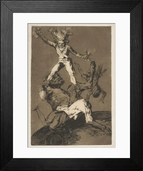 Framed Print : Plate 56 from Los Caprichos : To rise and to fall (Subir y bajar. ), 1799 Framed Print : Plate 56 from Los Caprichos : To rise and to fall (Subir y bajar. ), 1799