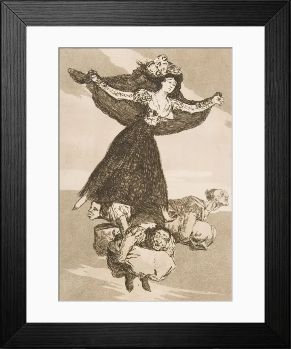 Framed Print : Plate 61 from Los Caprichos : They have flown (Volaverunt. ), 1799 Framed Print : Plate 61 from Los Caprichos : They have flown (Volaverunt. ), 1799