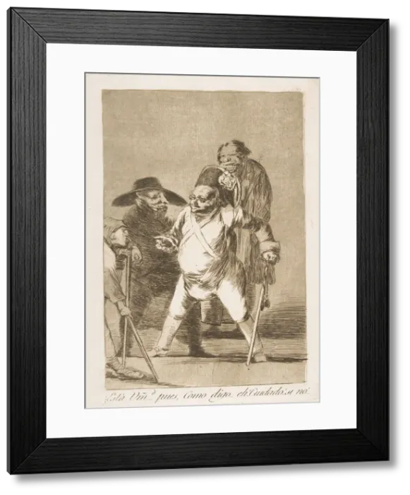 Framed Print : Plate 76 from Los Caprichos : You understand?... well, as I say Framed Print : Plate 76 from Los Caprichos : You understand?... well, as I say