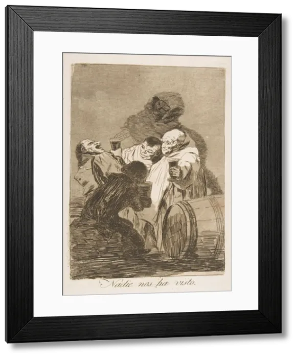 Framed Print : Plate 79 from Los Caprichos : No one has seen us (Nadie nos ha visto. ), 1799 Framed Print : Plate 79 from Los Caprichos : No one has seen us (Nadie nos ha visto. ), 1799