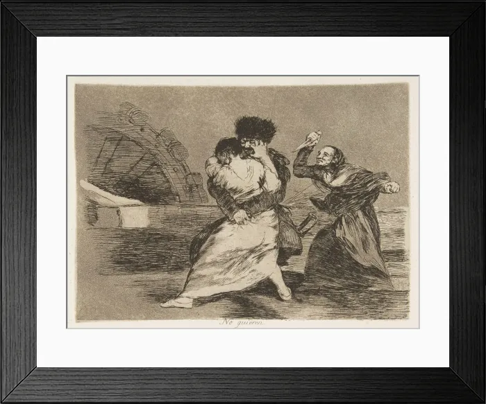 Framed Print : Plate 9 from The Disasters of War (Los Desastres de la Guerra): They d Framed Print : Plate 9 from The Disasters of War (Los Desastres de la Guerra): They d