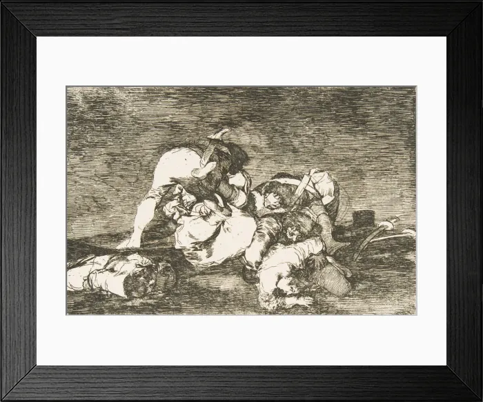 Framed Print : Plate 10 from The Disasters of War (Los Desastres de la Guerra): Nor do these Framed Print : Plate 10 from The Disasters of War (Los Desastres de la Guerra): Nor do these