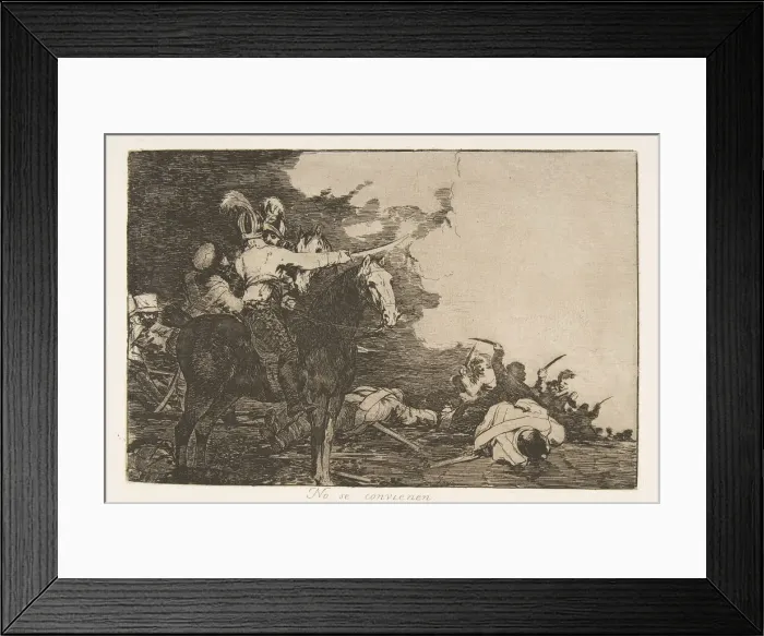 Framed Print : Plate 17 from The Disasters of War (Los Desastres de la Guerra): They Framed Print : Plate 17 from The Disasters of War (Los Desastres de la Guerra): They