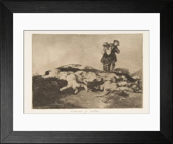 Framed Print : Plate18 from The Disasters of War (Los Desastres de la Guerra): Bury Framed Print : Plate18 from The Disasters of War (Los Desastres de la Guerra): Bury