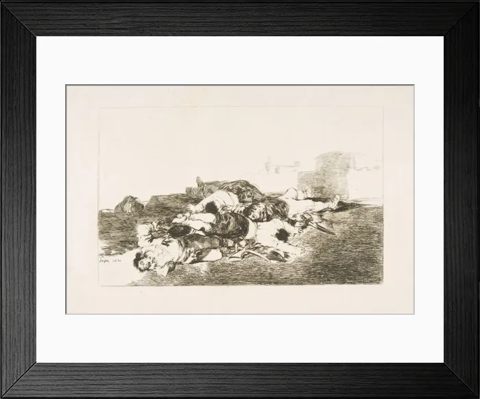 Framed Print : Plate 22 from The Disasters of War (Los Desastres de la Guerra): Even worse Framed Print : Plate 22 from The Disasters of War (Los Desastres de la Guerra): Even worse