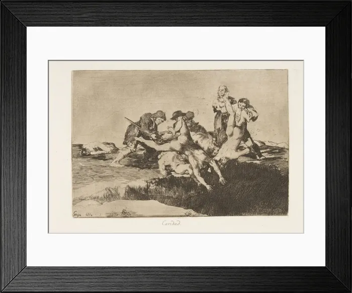 Framed Print : Plate 27 from The Disasters of War (Los Desastres de la Guerra): Char Framed Print : Plate 27 from The Disasters of War (Los Desastres de la Guerra): Char
