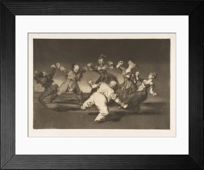 Framed Print : Plate 12 from the Disparates : If Marion will dance, then she has... ca Framed Print : Plate 12 from the Disparates : If Marion will dance, then she has... ca